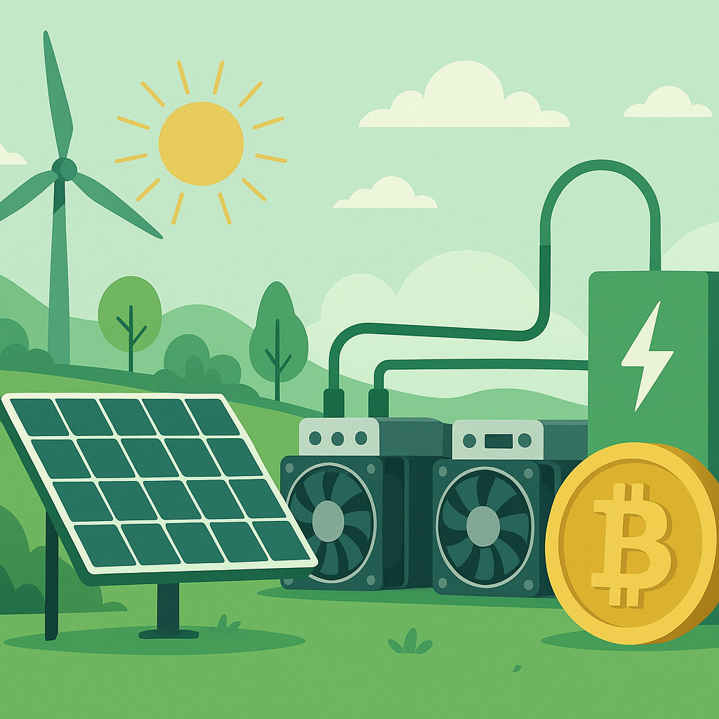 Sustainable renewable energy mining operations with green technology